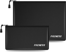 2 Pezzi Borsa Portavalori Ignifuga, 34 x 25 cm e 28 x 15 cm, Porta Documenti