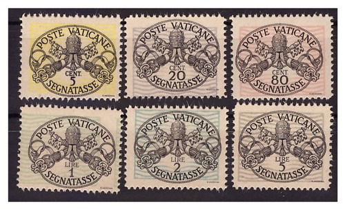 Vaticano 1945 segnatasse - vaticano,
