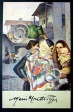 Foto Cartolina Autografo Pittore Mario Moretti Foggia 