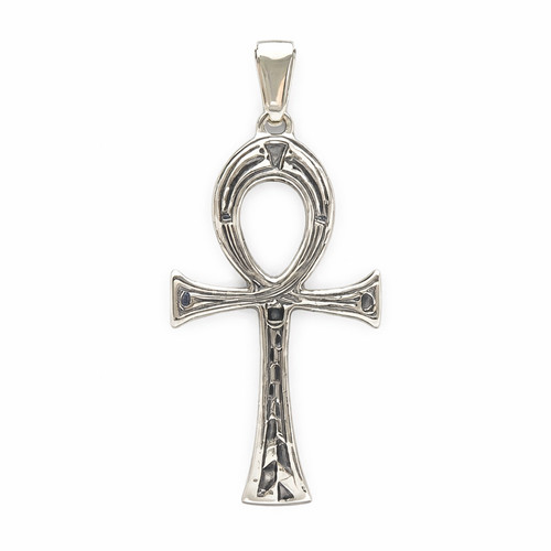 Ciondolo croce ankh argento - ciondolo,