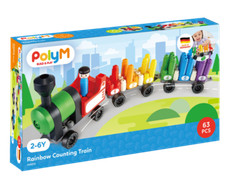 Hape POLY M Arcobaleno Conteggio Treno Blocco Costruzioni Giocattolo Apprendimento 760022