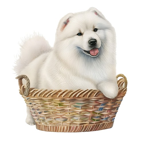 Adesivi samoiedo cane - adesivi,