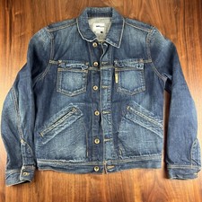 Giacca denim uomo blu gas