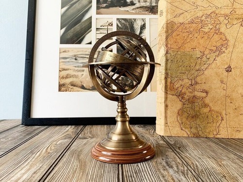 Globo sfera ottone armillare