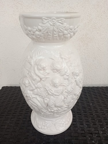 Antico vaso ceramica bianco - in,