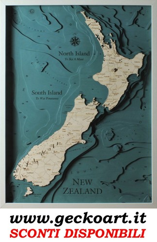 Nuova zelanda mappa cartina - nuova,