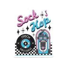 Sock Hop Vinyl Sticker - 1950s