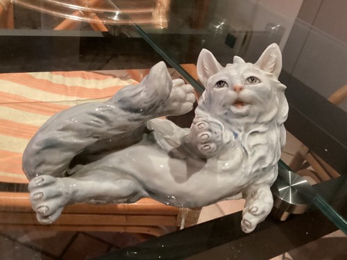 Gatto ceramica firmato - gatto, in