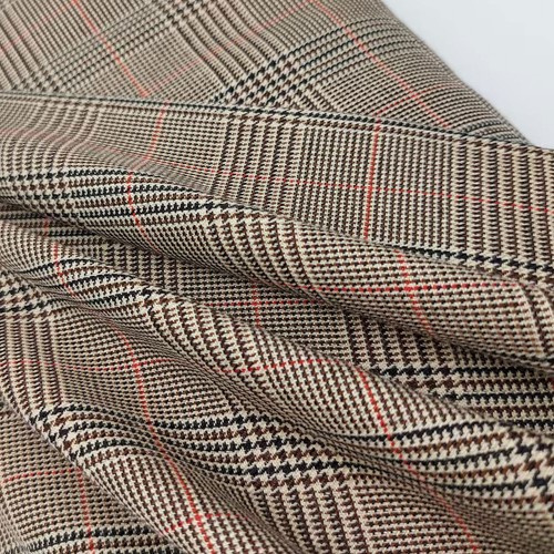 Tessuto tartan marrone