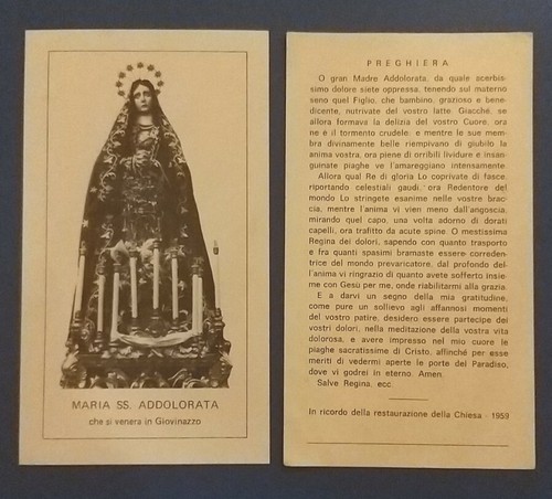 Santino holy card - santino,