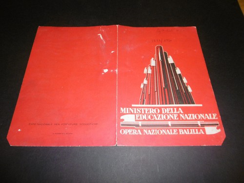 Pagella anni opera - '30, balilla