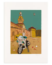 GIOVAGNOLI LUCA (1963) OPERA GRAFICA LITOGRAFIA Vigile Motociclista 70 X 50 CM 