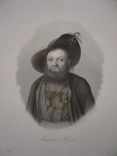 Gravure Portrait de Andreas HOFER 1850