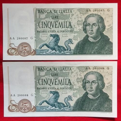 5000 lire colombo coppia - colombo,