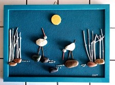 Quadro Polimaterico 32x23,5 - OASI NELLO STAGNO