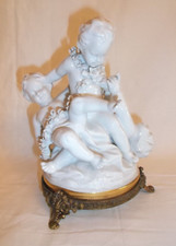 Statuina tre angioletti in ceramica porcellana '900 modernariato