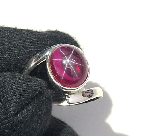 Anello stella rossa rubino - anello,