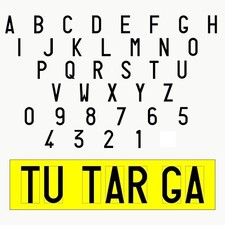 Kit lettere nere numeri - 7,