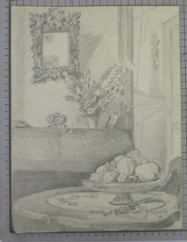 Disegno antico datato - antico, 1949