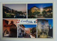 Cartolina d'epoca Conflans Villaggio Medievale Albertville 10x15cm Non Viaggiata