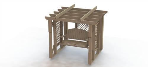 Garden pergola with swing - pergola,