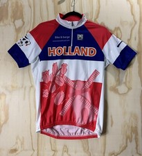 Maglia ciclismo Olanda bici mucca prateria natura made in italy taglia 48 vintage