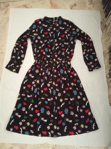 Vestito estivo nero con stampa