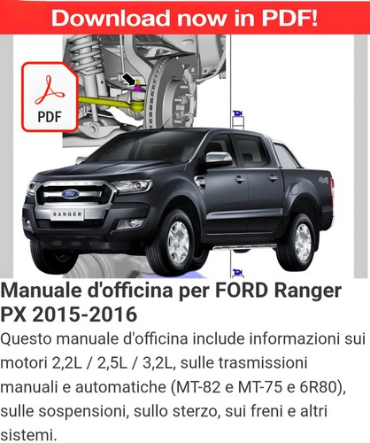 Manuale officina per ford - manuale, d'officina