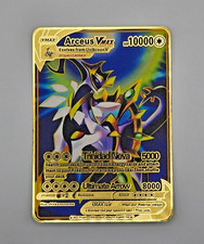 Arceus vmax gold metal card - vmax,