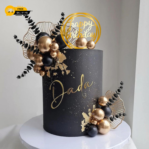 Boho cake topper oro nero - oro,