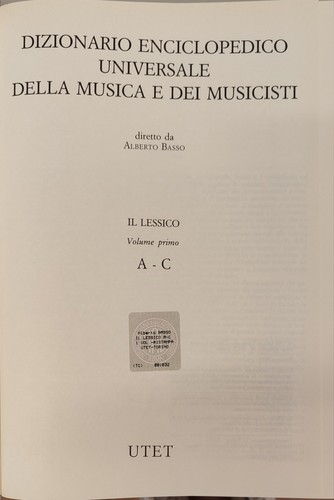 Dizionario della musica dei - della,