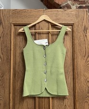 ZARA corsetto maglia TOP VERDE