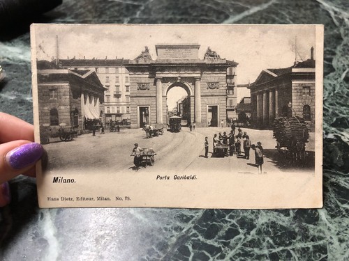Cartolina milano porta - milano,