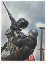 6578) RSI CARTOLINA DEL CALENDARIO TEDESCO 1944 PROTEZIONE AEREA DAL MARE