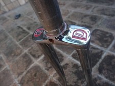 Forcella vintage De Franceschi acciaio Columbus Campagnolo dropouts L'Eroica