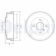 Tamburo freno Delphi BF627