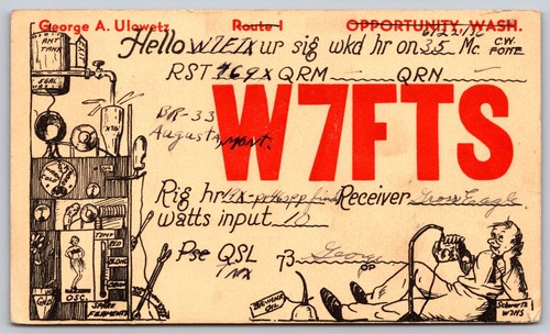Cartolina epoca ham radio - ham,