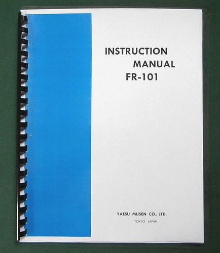 Yaesu 101 manuale - yaesu, fr-101
