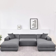 Copridivano Elastico "Luna" Grigio Forma di U