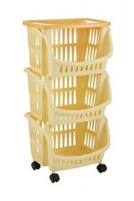 Carrello 3 Pezzi Con Ruote e