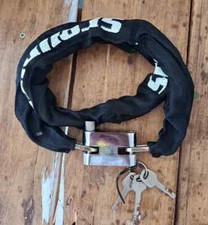 ANTIFURTO BICI SCOOTER CATENA 5 mm  X L. 90 cm  LUCCHETTO ACCIAIO ANTIEFFRAZIONE