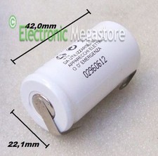 BATTERIA RICARICABILE NI-CD SC 1,2V 2000mAh 22x42mm A SALDARE " QUALITA' "