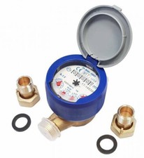 Contatore x acqua da 1/2 con coperchio asciutto raccordi in ottone Gianola Italy