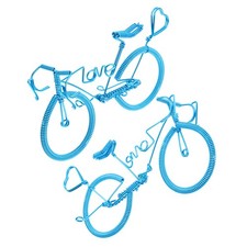  2 pezzi collezione di biciclette retrò decorazione di biciclette in miniatura