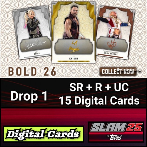 Topps wwe slam bold - 26, drop