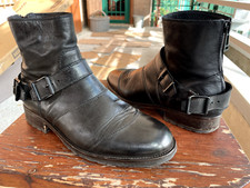 BELSTAFF STIVALI IN PELLE TRIALMASTER Nero 8UK - 42 ITA -9US