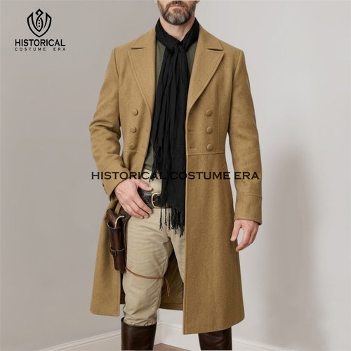 Cappotto uomo kaki spolverino