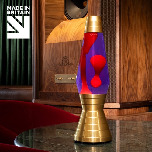 Lampada lava vinile oro