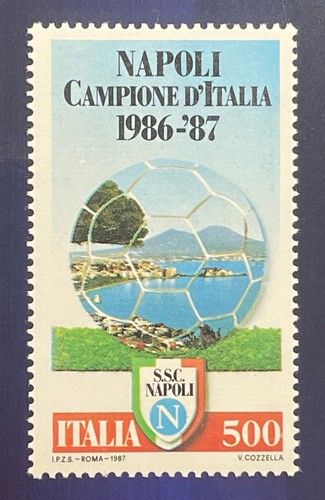 Francobollo calcio napoli - francobollo,