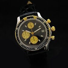 Paul Picot U-Boot Chronograph steel gold 41 mm automatic Lemania 5100 serviced